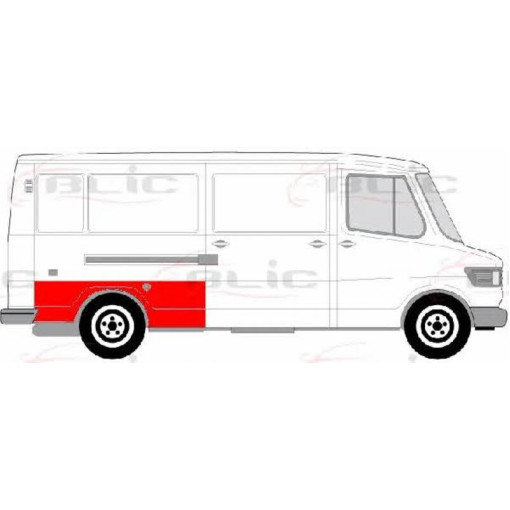 Ремонтна частина крила задн Прав (модель середня) MERCEDES T1/T2 04.77-02.96 Ремонтна частина задньо