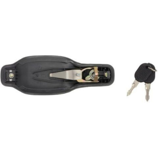 Ручка дверей передн Лів (зовнішн, з ключами, із замком, темно-сіра,) IVECO DAILY 01.89-05.99 Ручка д