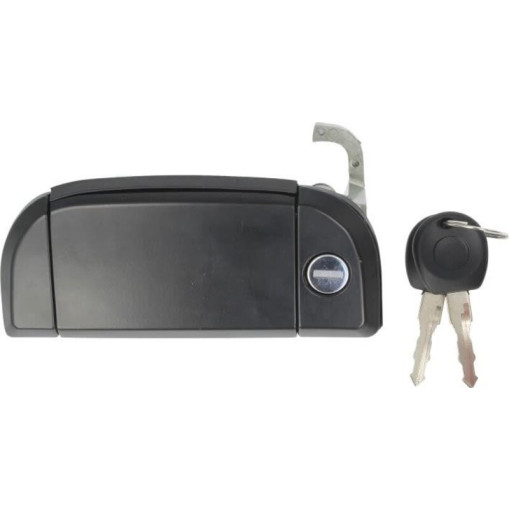 Ручка дверей передн Лів (зовнішн, з ключами, із замком, чорн,) VW TRANSPORTER 07.90-09.95 Ручка двер