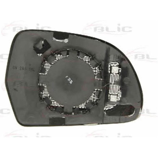 Скло дзеркала зовнішнього Лів (асферичне, обігрів) AUDI A3, A4, A5, A6, A8 10.02-08.12 Скло зовнішнь