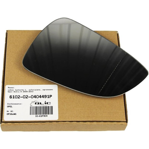 Скло дзеркала зовнішнього Лів (асферичне, обігрів) OPEL ASTRA 02.07-05.14 Скло зовнішнього дзеркала