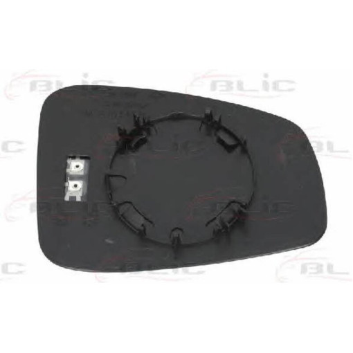 Скло дзеркала зовнішнього Лів (асферичне, обігрів) RENAULT LAGUNA 10.07-11.10 Скло зовнішнього дзерк