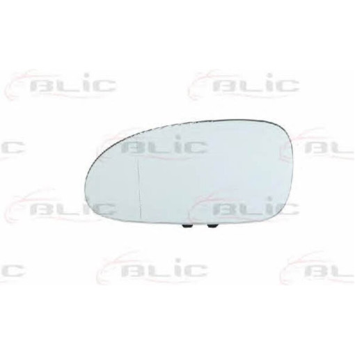 Скло дзеркала зовнішнього Лів (асферичне, обігрів) SEAT ALHAMBRA; SKODA SUPERB; VW EOS, GOLF, JETTA,
