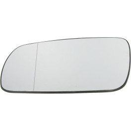 Скло дзеркала зовнішнього Лів (асферичне, обігрів, хром) SKODA FABIA 08.99-08.04 Скло зовнішнього дз