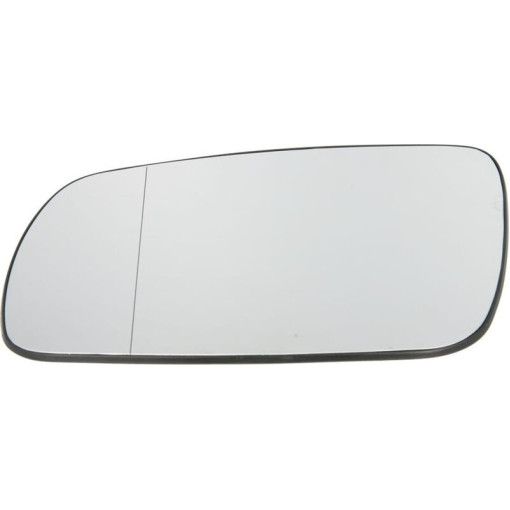 Скло дзеркала зовнішнього Лів (асферичне, обігрів, хром) SKODA FABIA 08.99-08.04 Скло зовнішнього дз