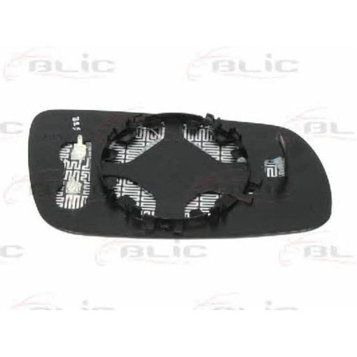 Скло дзеркала зовнішнього Лів (асферичне, обігрів, хром) SKODA OCTAVIA 09.96-12.10 Скло зовнішнього