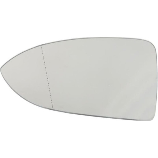Скло дзеркала зовнішнього Лів (асферичне, обігрів, хром) VW GOLF, TOURAN 02.14- Скло зовнішнього дзе