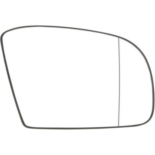 Скло дзеркала зовнішнього Прав (асферичне, обігрів, хром) MERCEDES M 07.05-12.11 Скло зовнішнього дз