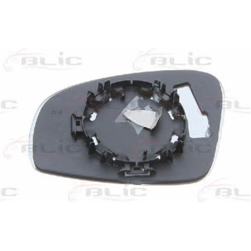 Скло дзеркала зовнішнього Прав (опукле) SKODA FABIA, ROOMSTER 03.06-12.10 Скло зовнішнього дзеркала