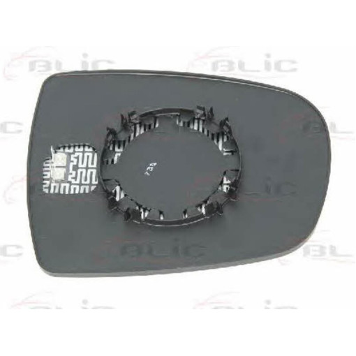 Скло дзеркала правого (опукле з підігрівом) NISSAN PRIMASTAR; OPEL VIVARO; RENAULT TRAFIC 03.01