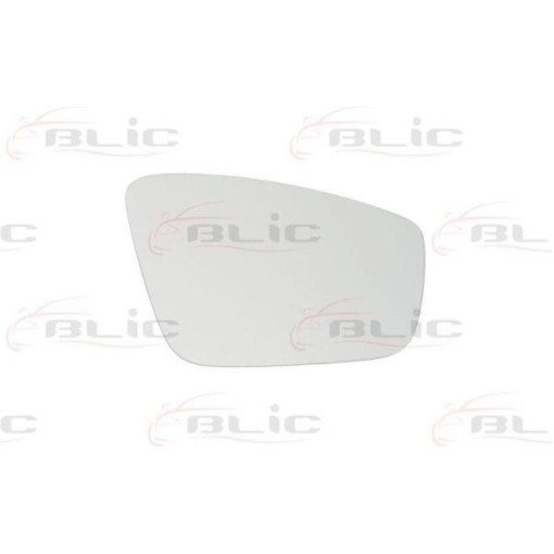 Стекло зеркала (сфера,с подогревом, хром) SEAT TOLEDO; SKODA FABIA, RAPID; VW JETTA 04.