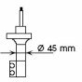 Амортизатор задній Лів NISSAN 100 NX, SUNNY III 1.4/1.6/2.0D 03.90-05.95