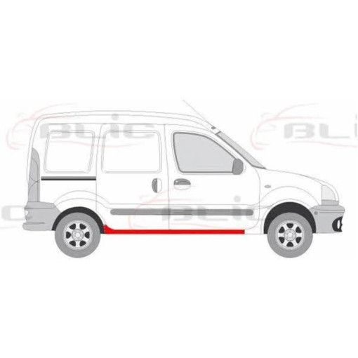Поріг задн Прав (з розсувними дверима) RENAULT KANGOO 08.98-01.08 Поріг / ремкомплект порогу