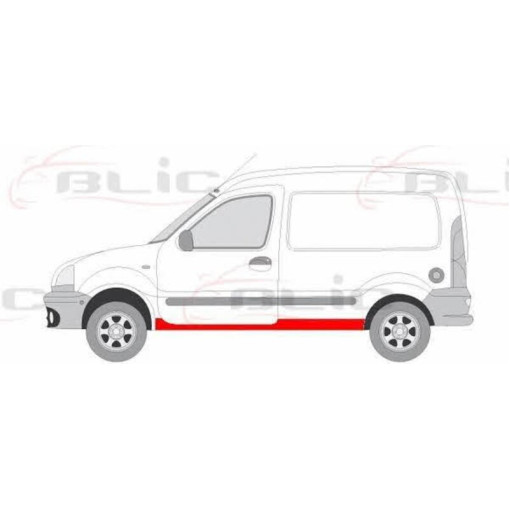 Поріг розсувних дверей Лів (без розсувних дверей) RENAULT KANGOO 08.98-04.03 Поріг / ремкомплект пор