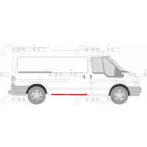 Поріг розсувних дверей Прав (модель середня/довга) FORD TRANSIT 01.00-08.13 Поріг / ремкомплект поро