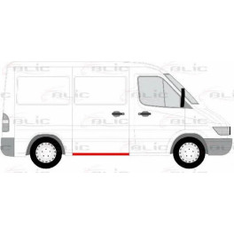 Поріг розсувних дверей Прав Mercedes SPRINTER; VW LT 01.95-07.06 Поріг / ремкомплект порогу