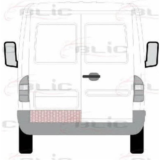 Ремонтна панель дверей задн левый (внутрішня частина) Mercedes SPRINTER; VW LT 01.95-07.06 Ремонтна па