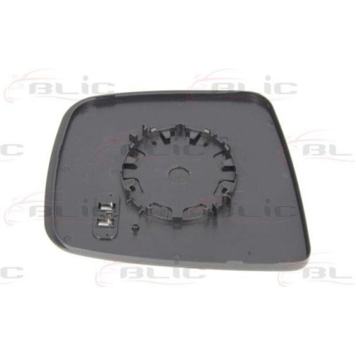 Скло дзеркала зовнішнього Лів (опукле, обігрів, хром) NISSAN NV200 02.10- Скло зовнішнього дзеркала