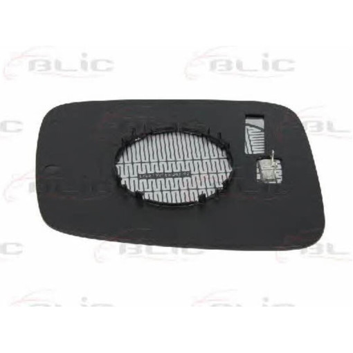 Скло дзеркала зовнішнього Лів (плоске, обігрів) VW TRANSPORTER 07.90-09.95 Скло зовнішнього дзеркала