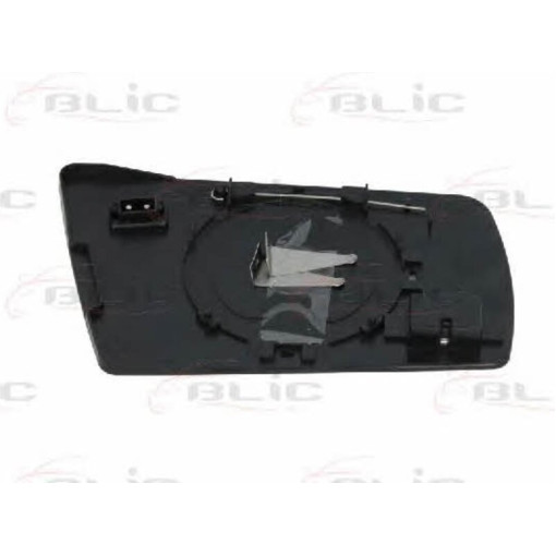 Скло дзеркала зовнішнього Лів (плоске, обігрів, блакитне) MERCEDES C, E, S 02.91-03.03 Скло зовнішнь