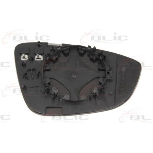 Скло дзеркала зовнішнього Лів (плоске, обігрів, хром) VW BEETLE, EOS, JETTA, PASSAT, SCIROCCO 03.06-