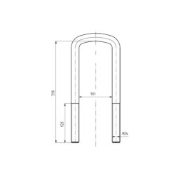 Стремянка рессоры Mercedes M24x1,5мм; 101ммx310мм (гай