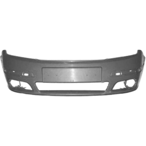 Бампер передний з отвором для галогенних фар, з отворами для накладок/молдингів, під фарбування SKO