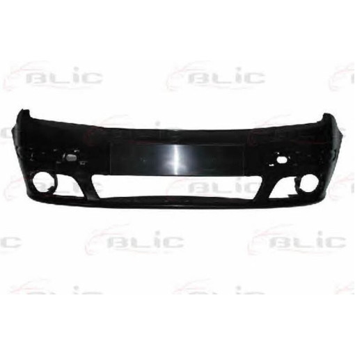 Бампер передний з отвором для галогенних фар, з отворами для накладок/молдингів, під фарбування SKO