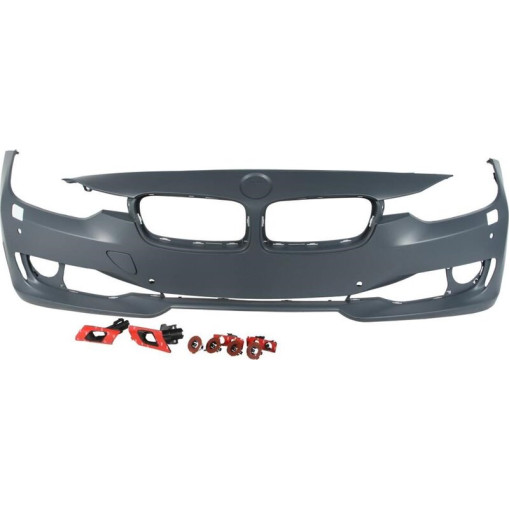 Бампер передний з отвором для галогенних фар, з отворами для омивача фар, з отворами для датчиків па