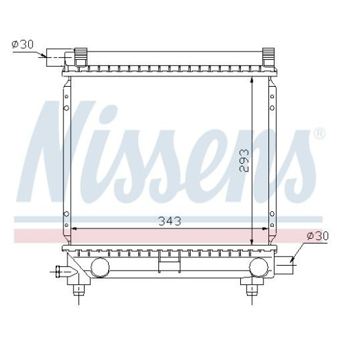 Радіатор, охолодження двигуна (МКПП) MERCEDES 124 (C124), 124 T-MODEL (S124), 124 (W124), 190 (W201) 1.8/2.0/2.3 10.82-08.93