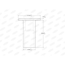 Заклепка тормозных накладок 8х20 ( стальна,трубчата. уп.100шт.)