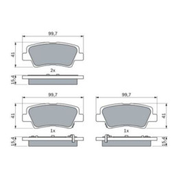 Гальмівні колодки задн HYUNDAI ACCENT III, I30, IX20, IX35, VELOSTER; KIA CARENS III, CEE'D, CERATO II, PICANTO, PRO CEE'D, RIO II, S