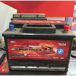 Аккумулятор SUPER TRUCK Premium 6CT75  пусковий струм 750