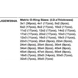 Набор кілець гумових O = 3 50 мм, 419 шт, набір (YATO)