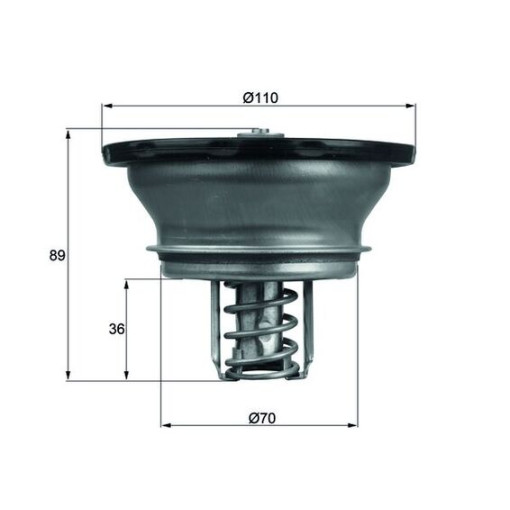Термостат системы охлаждения VOLVO/RVI VOL20463750 RVI7421237213 FM12/16 D9A/D13AD16C DT6.30301 FE39860