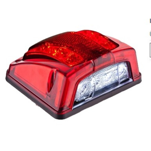 Підсвітка номеру красна прозора LED 12V-24V