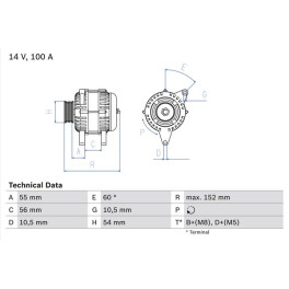 Генератор OPEL ASTRA CLASSIC, ASTRA G, ASTRA H, ASTRA H GTC, CORSA C 1.0-1.4LPG 02.98-