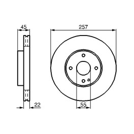 гальмівний диск передній лівий/правий MAZDA 323 C IV, 323 C V, 323 F IV, 323 F V, 323 P V, 323 S V, 929 IV, MX-3 1.6-3.0 08.89-