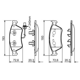Гальмівні колодки перед AUDI A6 C6, A8 D2, A8 D3; VW PHAETON 2.5D-6.0 03.94-03.16