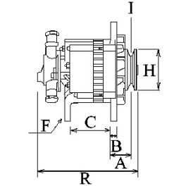Генератор (14В, 75А) MITSUBISHI L200, L400, PAJERO II, PAJERO SPORT I 4D56(8V)/4D56-T/4D56-TD 12.90-¶