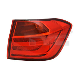 Фонарь стоп задний правый BMW 3 F30, F31, F80 седан  (внешний, LED, цвет поворотника красный, цвет стекла красный) 10.11-05.15