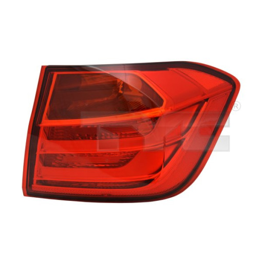 Фонарь стоп задний правый BMW 3 F30, F31, F80 седан  (внешний, LED, цвет поворотника красный, цвет стекла красный) 10.11-05.15