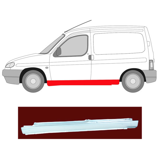 Поріг лівий CITROËN BERLINGO (MF) 07.96- .