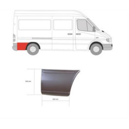 Ремвставка заднього крила за колесом Mercedes SPRINTER; VW LT, висота 50см, модель середня)