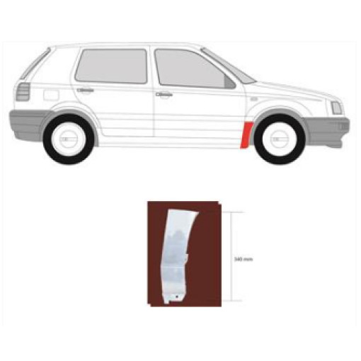 Арка крила VW GOLF III (1H1) [10/89-07/98]