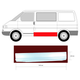Ремвставка боковины кузова слева VW TRANSPORTER 07.90-04.03 Обшивка бічної панел