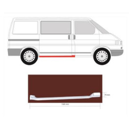 Поріг правий VW TRANSPORTER T4 Автобус (70B, 70C, 7DB, 7DK, 70J, 70K, 7DC, 7 [09/90-08/04]
