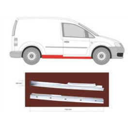 Поріг кузовний правий VW CADDY 2D 03.04-05.15 Поріг / ремкомплект порогу