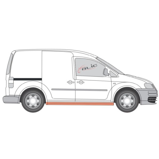 Поріг кузовний правий VW CADDY 4D 03.04-05.15