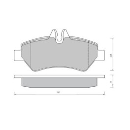 Тормозные колодки задние VW CRAFTER 30-35, CRAFTER 30-50 2.0D/2.5D 04.06-12.16